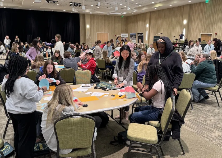 Participants from this year's Introduce a Girl to Engineering Day at NDSU.