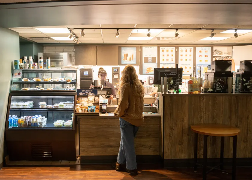 The order counter at one of NDSU's coffee shops
