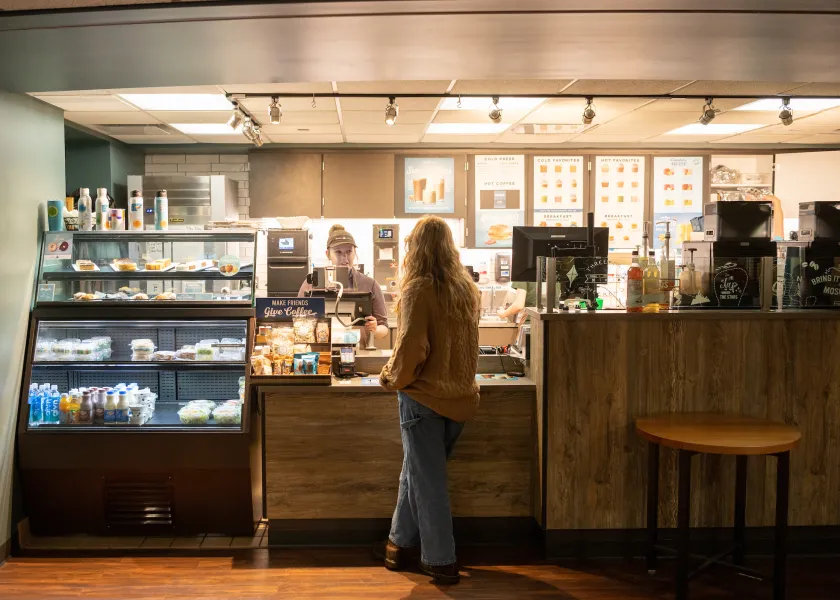 The order counter at one of NDSU's coffee shops