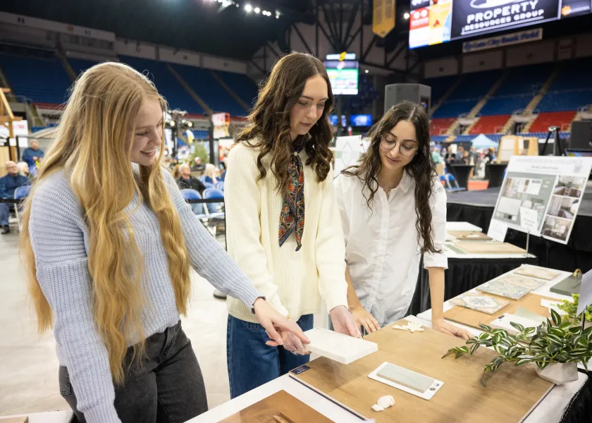 interior design students at the Home and Garden show