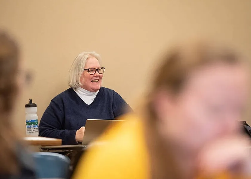 NDSU professor Angela Smith teaching.