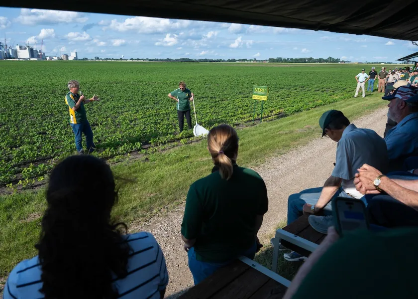 NDSU Extension teaching in a field