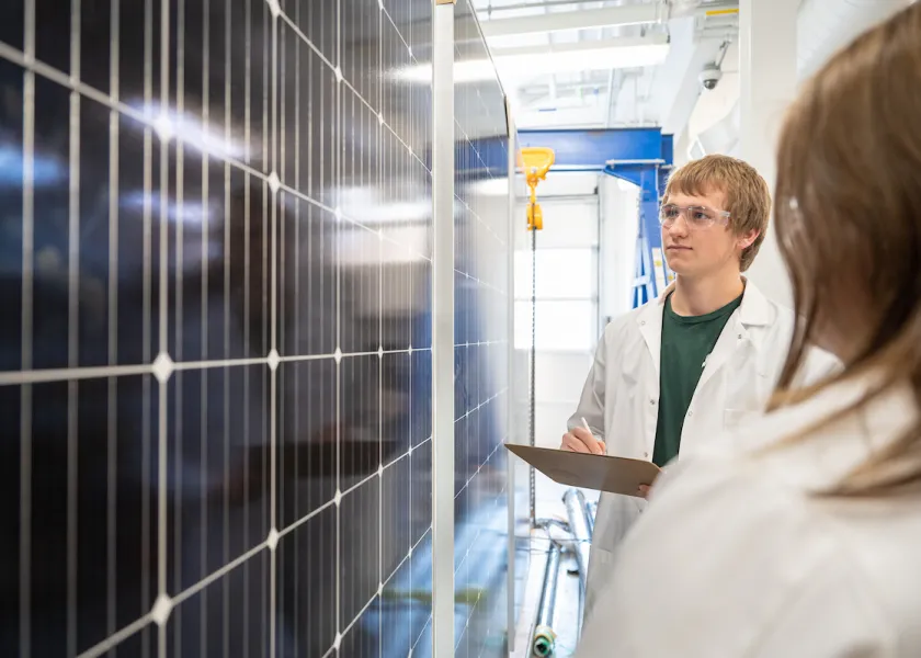 students working in a lab