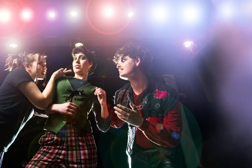 NDSU theatre students on stage during a performance