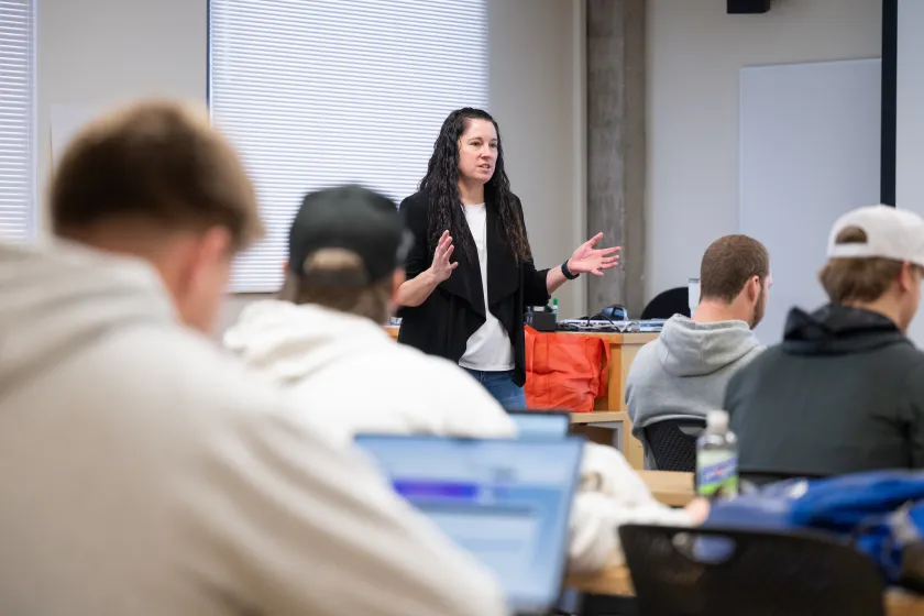 professor lecturing to a class
