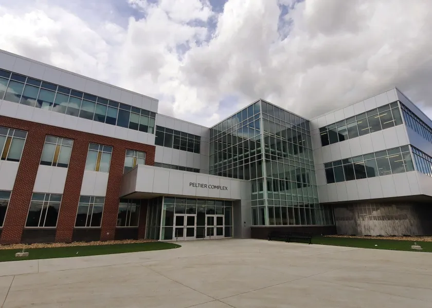 Peltier Complex building from the front