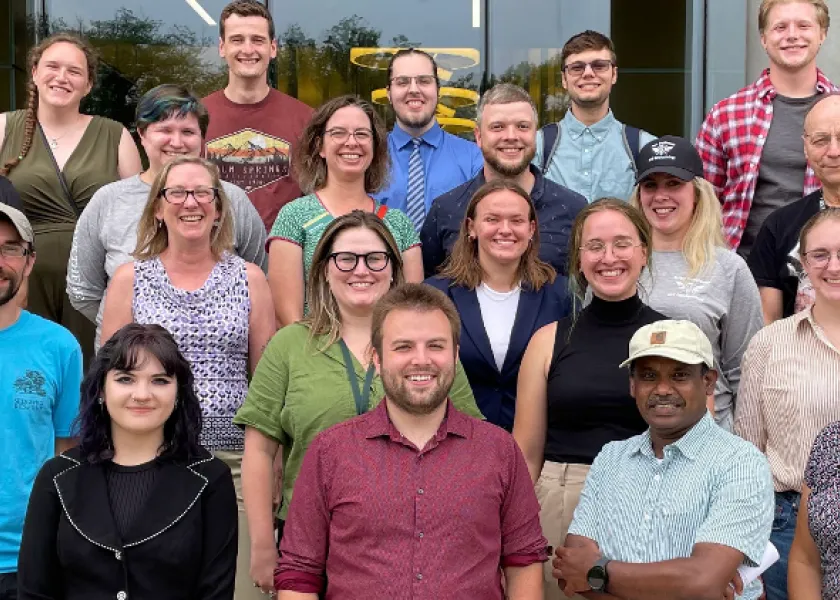 Julie Bowsher and her bee research team.