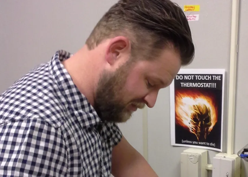 Zac sorting beetles.