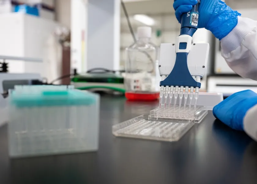 NDSU researchers in a lab.