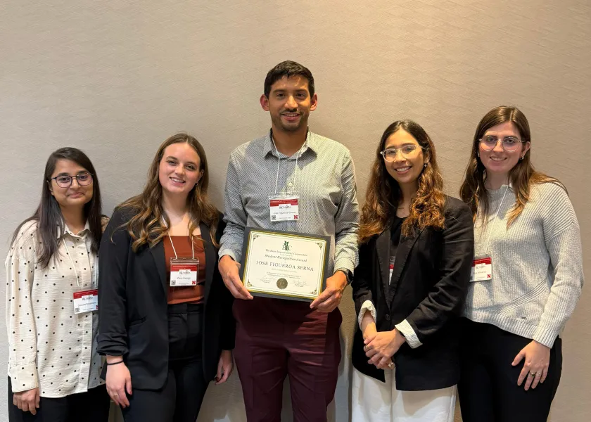 Jose and other students at Bean Improvement Cooperative meeting