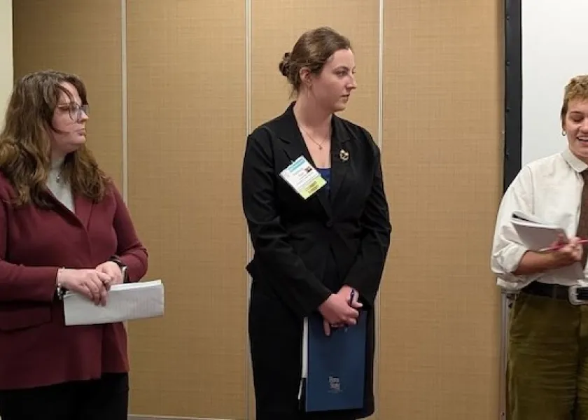 NDSU doctoral students at conference.