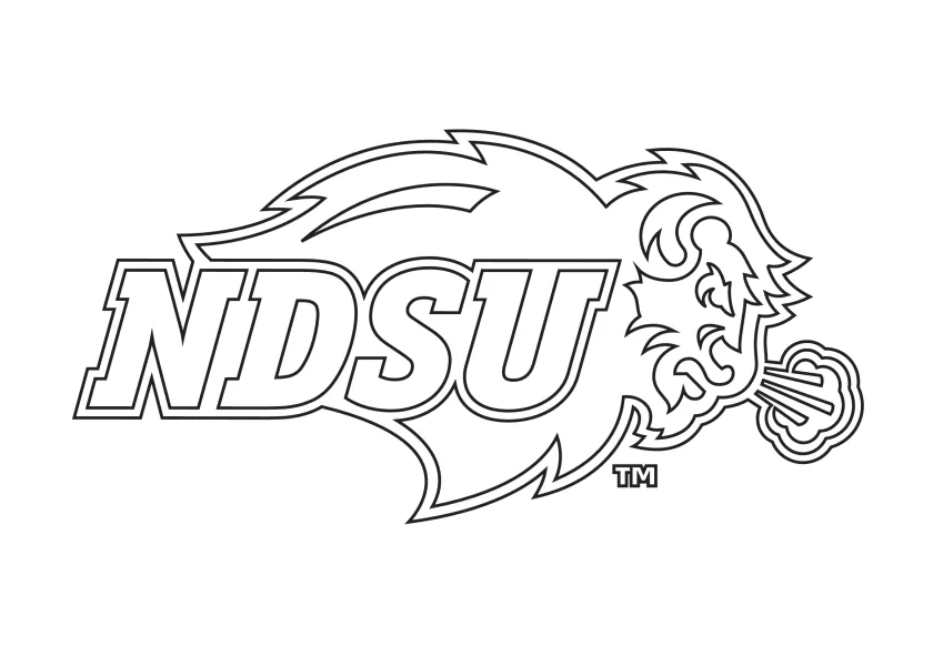 NDSU athletic logo coloring sheet preview