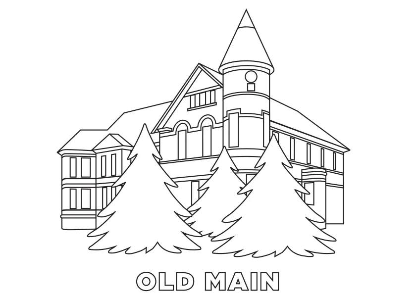 Old Main coloring sheet preview