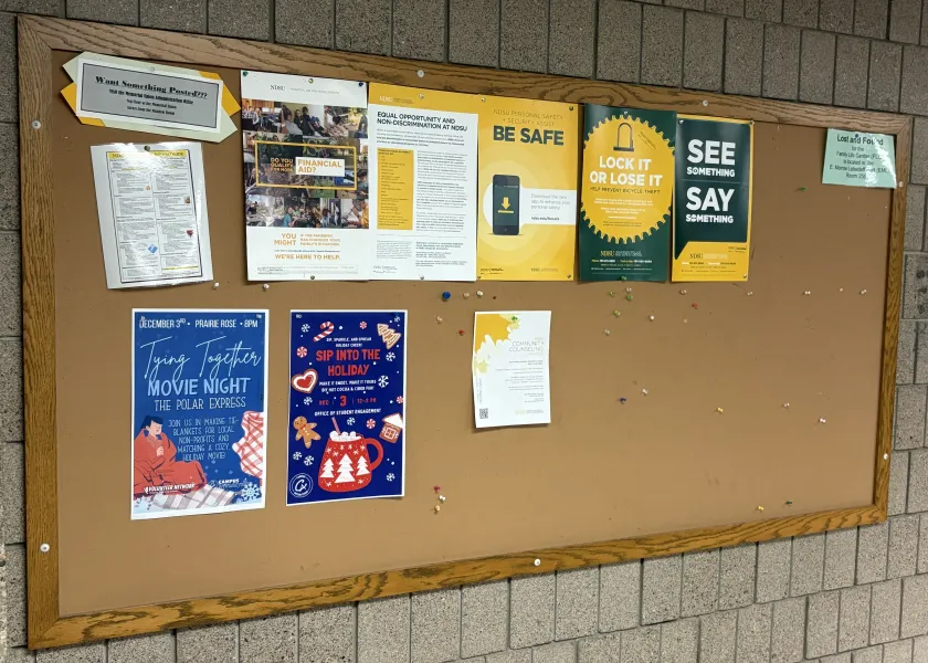 Memorial Union bulletin board