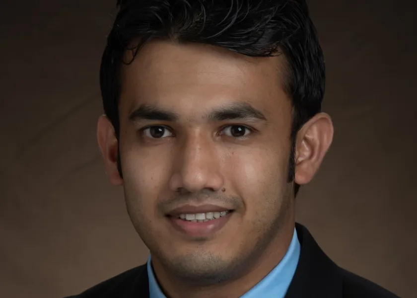 Syeed Iskander, NDSU assistant professor of civil, construction and environmental engineering, poses for a headshot.
