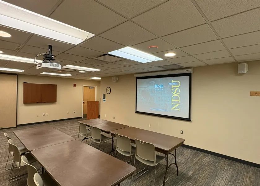 Lark room with classroom seating arrangement