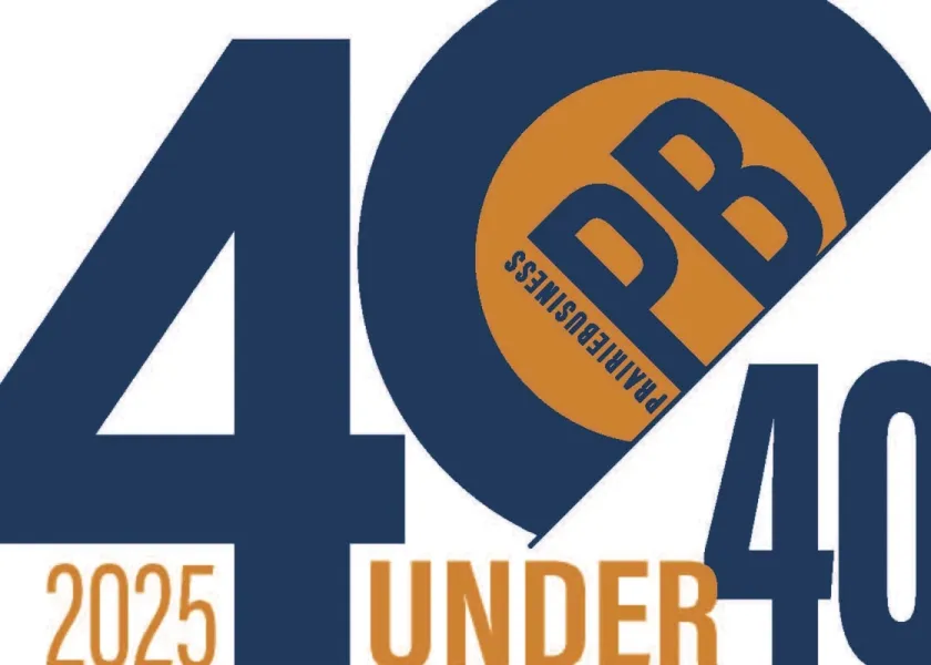 Graphic for Prairie Business 40 under 40 program.