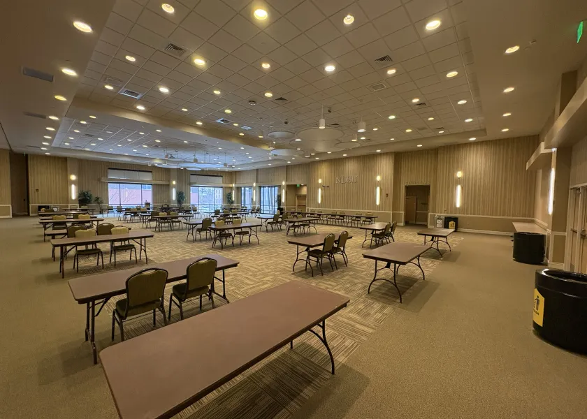 Ballroom B Resource Fair table arrangement