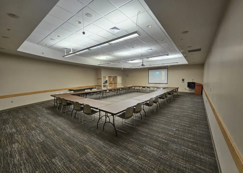 Hidatsa Room with open square seating arrangement