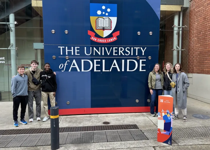 NDSU mechanical engineering students Brenner Spaeth and Travis Reighard
