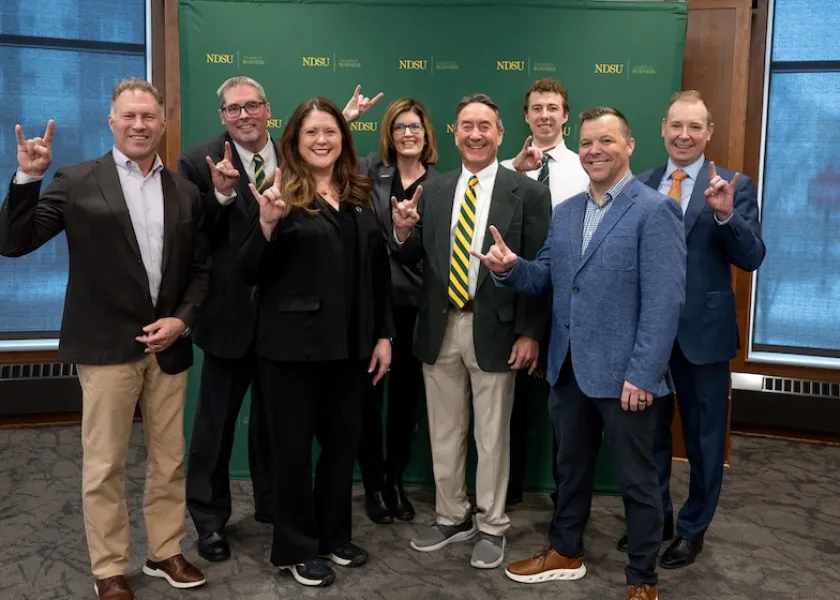Interim President Berg and others at the launch of the Center for Banking and Finance.