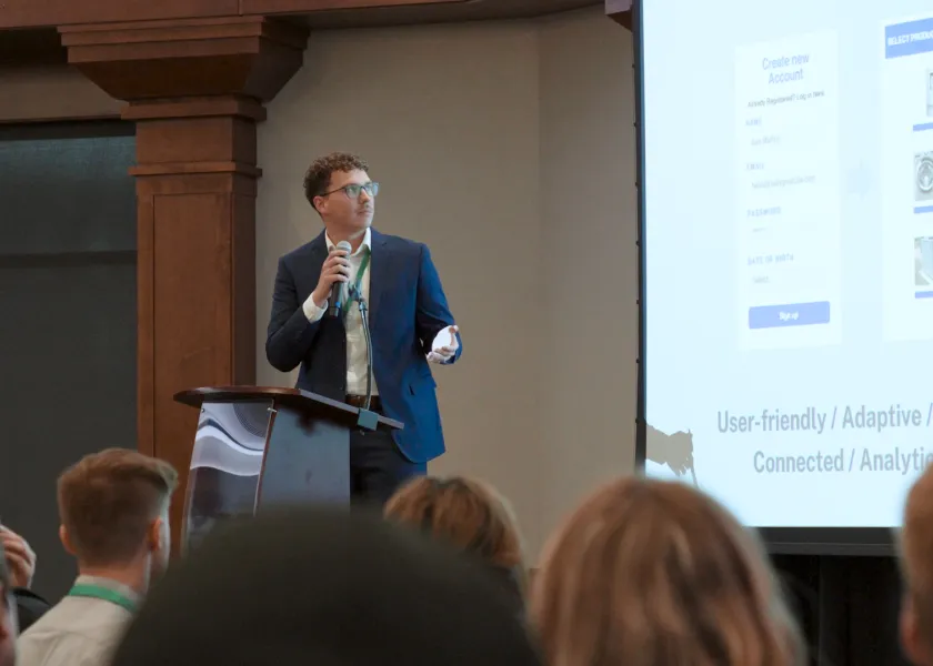 A student presents their project as part of the Possibility Fellowship.