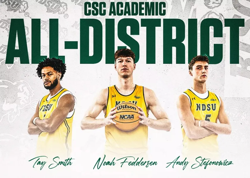 Noah Feddersen, Tay Smith and Andy Stefonowicz pose for a photo