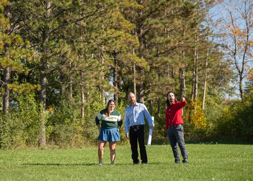 NDSU students and alumni work on the Grandmother Earth's Gift of Life Garden