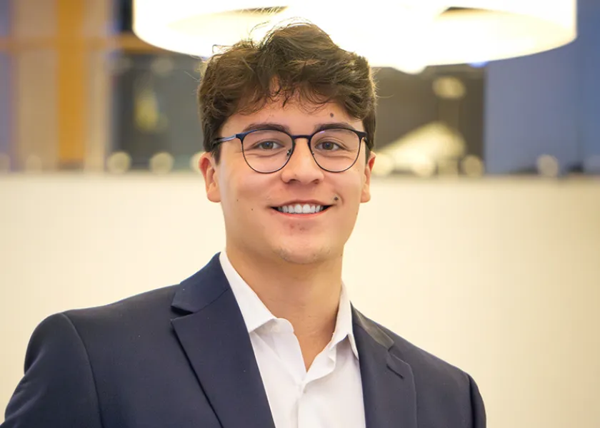 Emerging NDSU alum, Patrick Blaschke, poses for a photo.