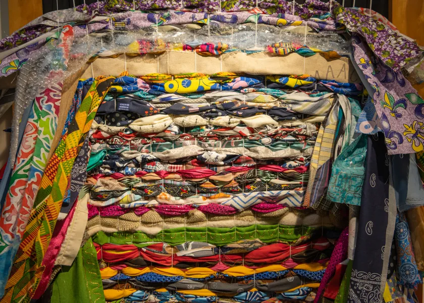 The tapestry displayed after a previous induction. 