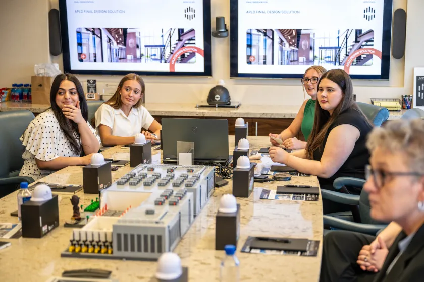 NDSU interior design students travel to Dallas to showcase data center design concepts