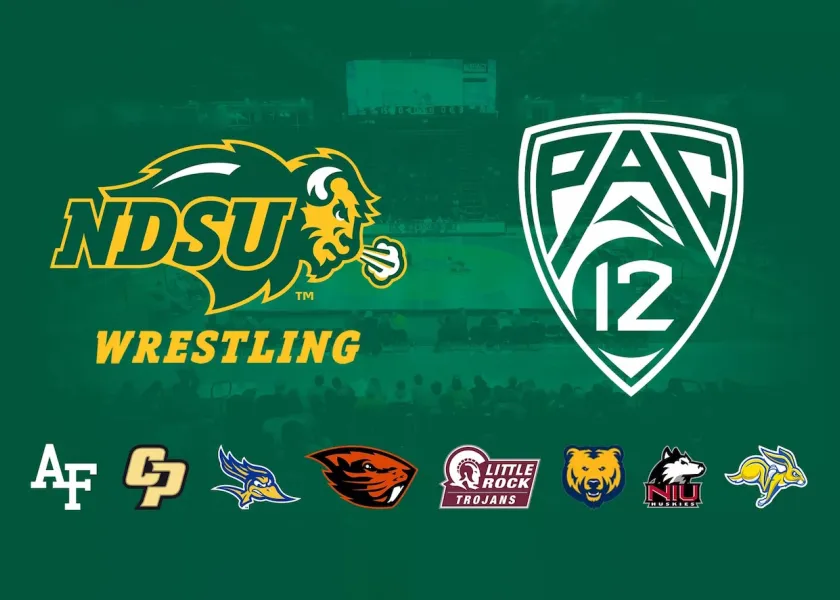 NDSU wrestling joins the Pac-12 Conference alongside Oregon State and fellow affiliate members Air Force, Cal Poly, Cal State Bakersfield, Little Rock, Northern Illinois, Northern Colorado and South Dakota State.