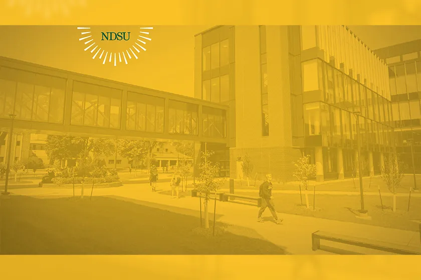 preview graphic of the NDSU campus and walkway desktop wallpaper