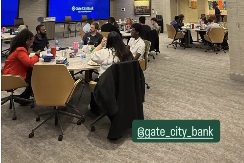 Gate City Bank hosted 12 NDSU students during Professional Preview Days. 