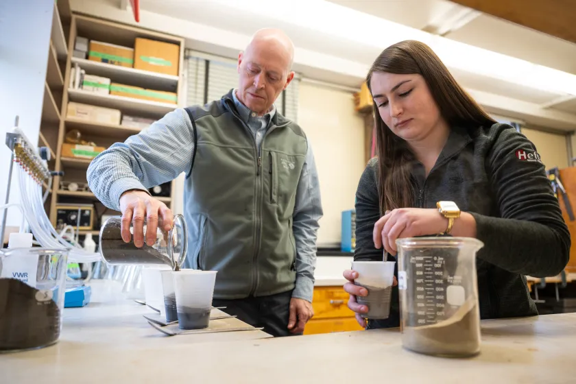University Distinguished Professor of soil science Tom DeSutter
