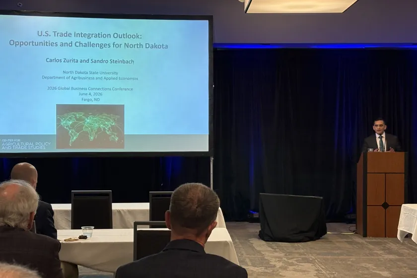 Dr. Carlos Zurita presenting work. 
