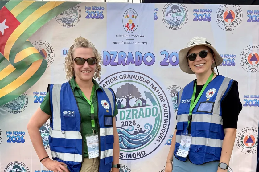 Miranda Meehan, NDSU Extension livestock environmental stewardship specialist and disaster education coordinator, and Abigail Brunsvold, assistant professor of practice in nursing, pose for a photo