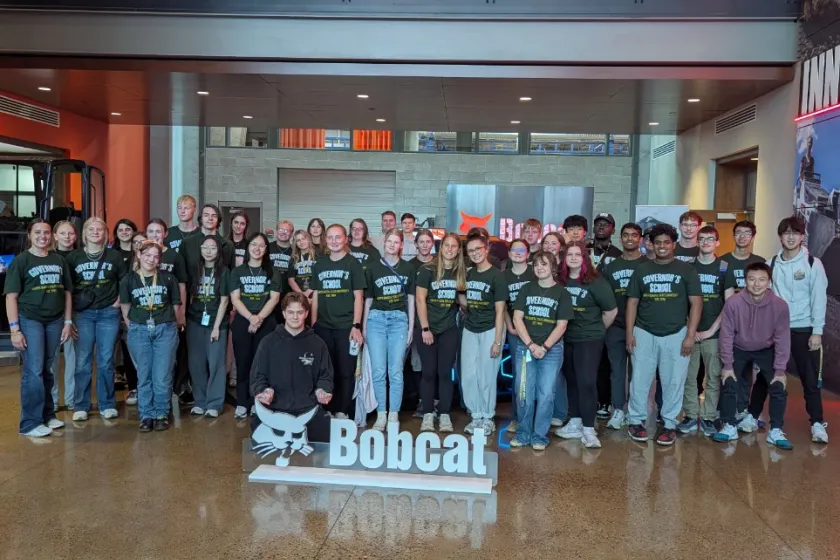 North Dakota Governor's School students at Bobcat. 