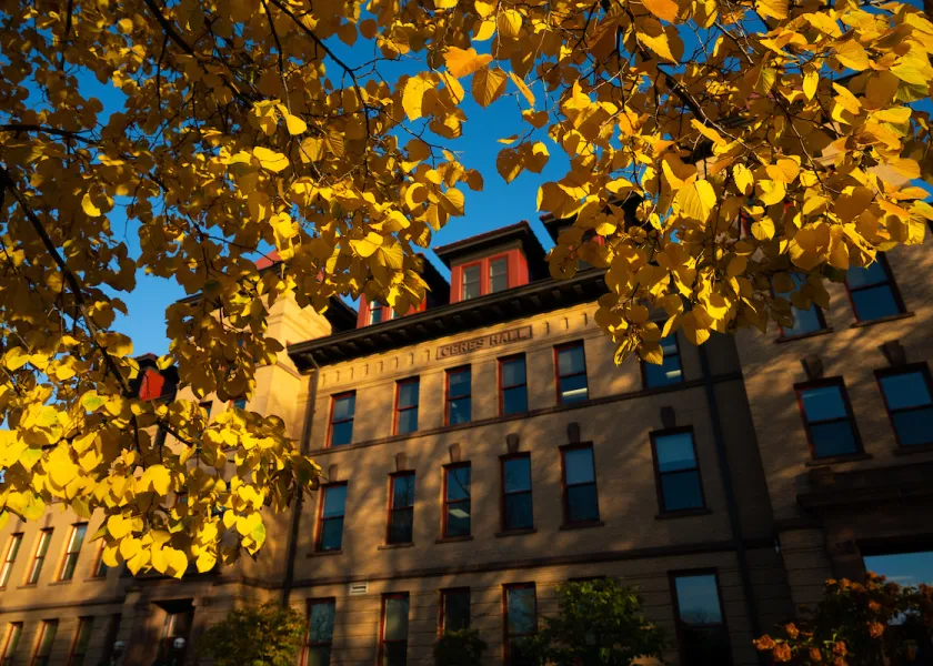 Ceres Hall in the Fall.