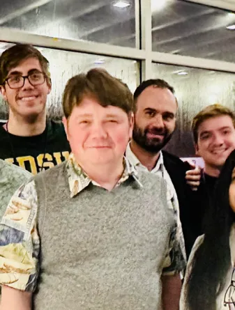 NDSU physics professor Dmitri Kilin and his students 