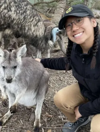 NDSU Student with kangaroo