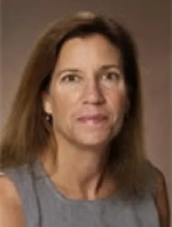 Dr. Barb Blakeslee confidently staring at the camera