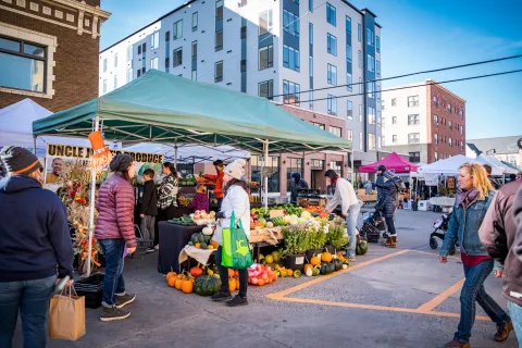 Photo of another booth at Red River Market