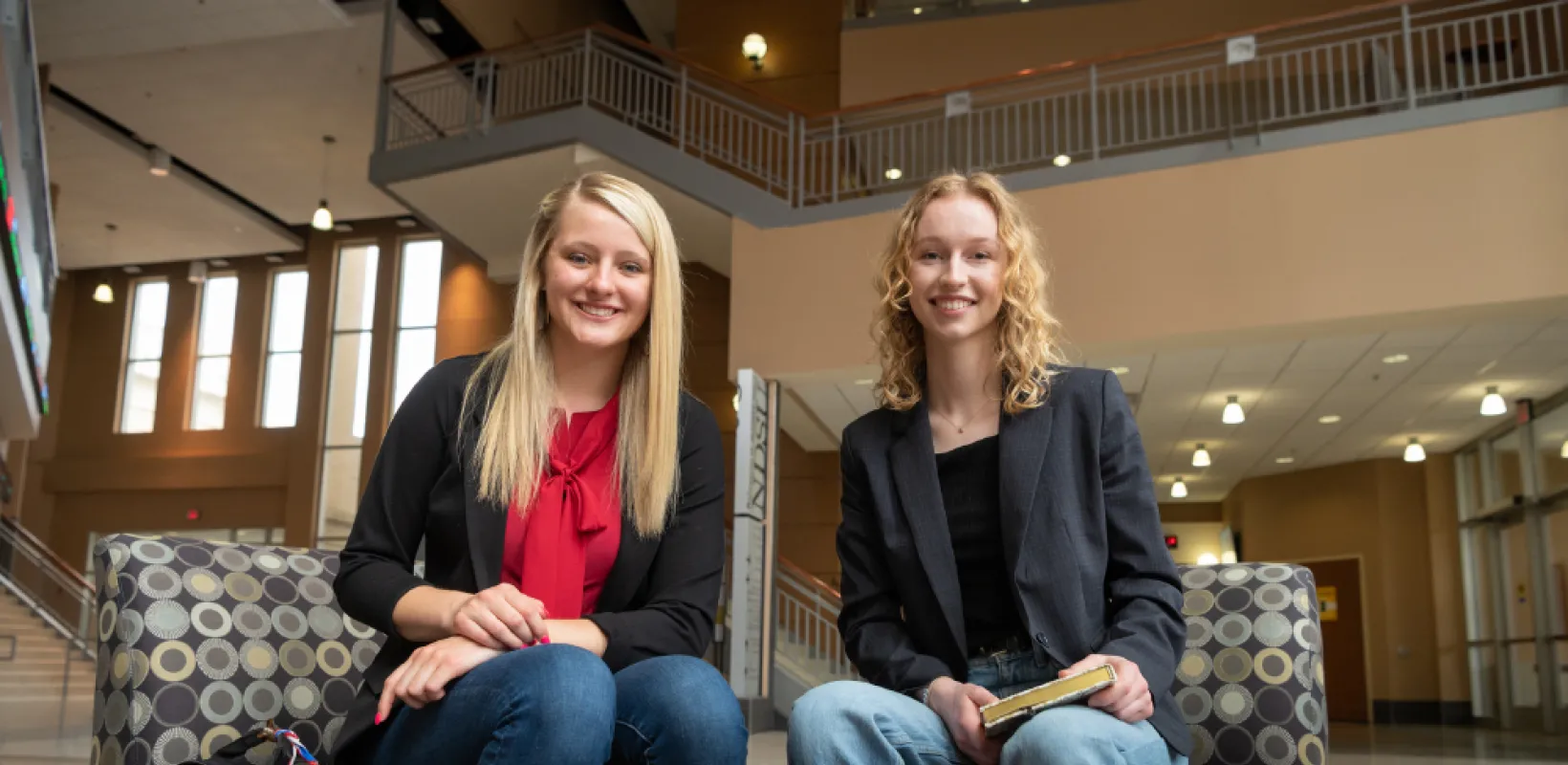 NDSU students Kennedy Fields and Brianna Sutherland