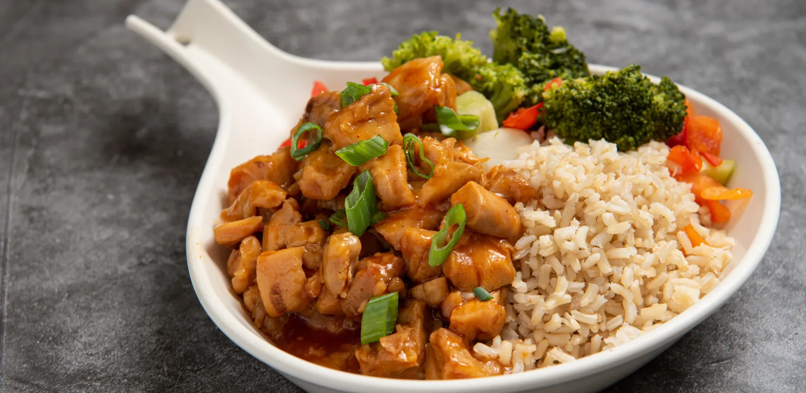 A hot dish of food from the food court