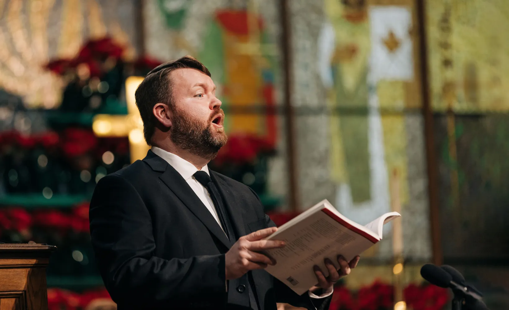 NDSU vocal student singing during Messiah performance