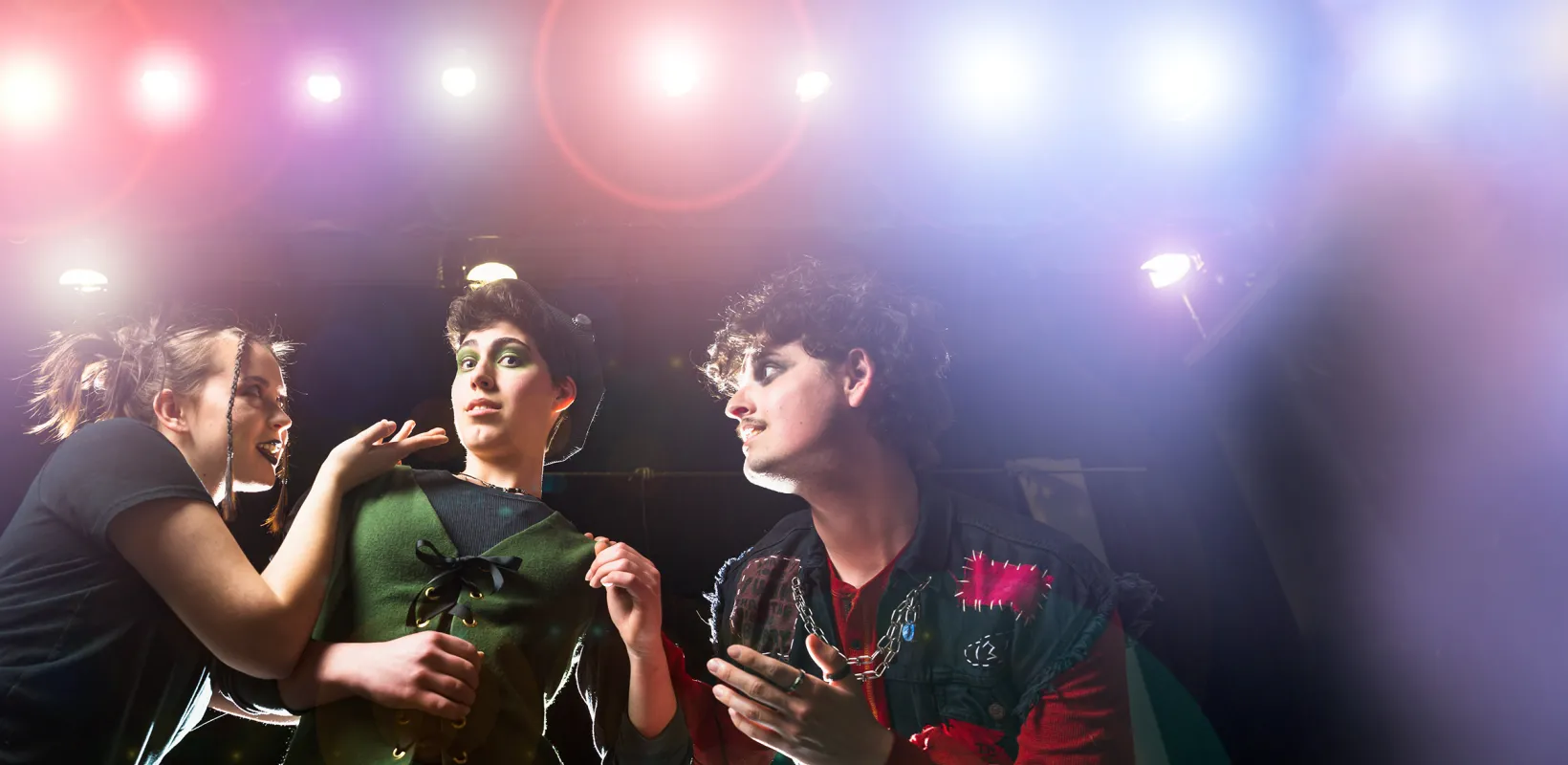 students on stage acting out a scene