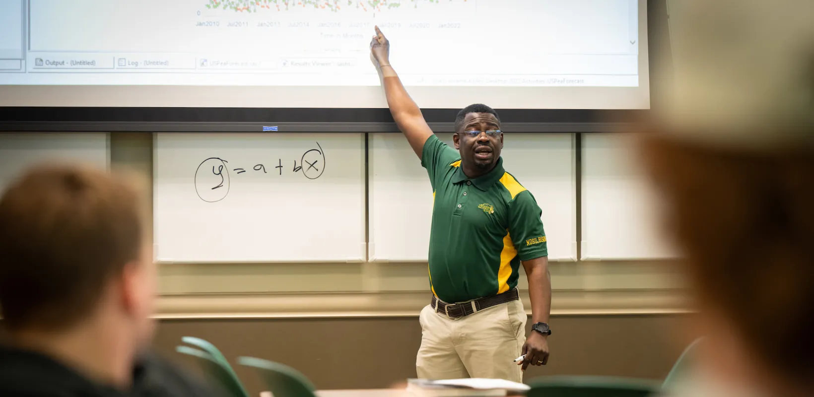 professor explaining a problem during class