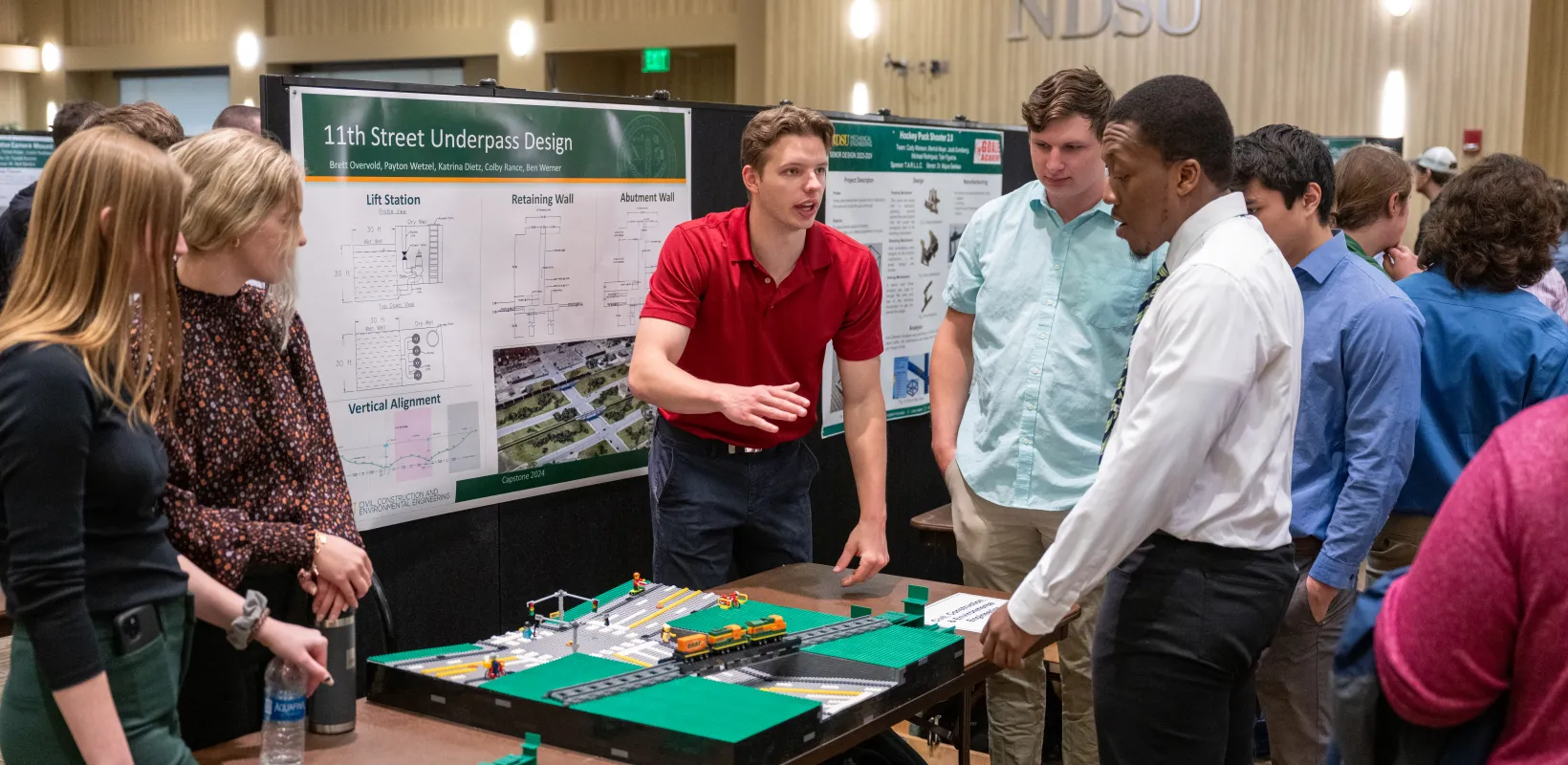 students present their capstone project at the annual senior design expo