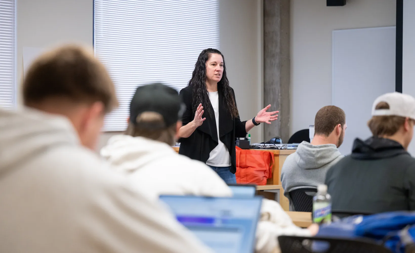 professor lecturing to a class